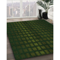 Patterned Black Rug, pat3928grn
