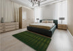 Patterned Black Rug in a Bedroom, pat3928grn