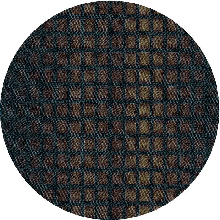 Square Patterned Charcoal Blue Rug, pat3928lblu