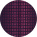 Square Patterned Dark Magenta Purple Rug, pat3928pur