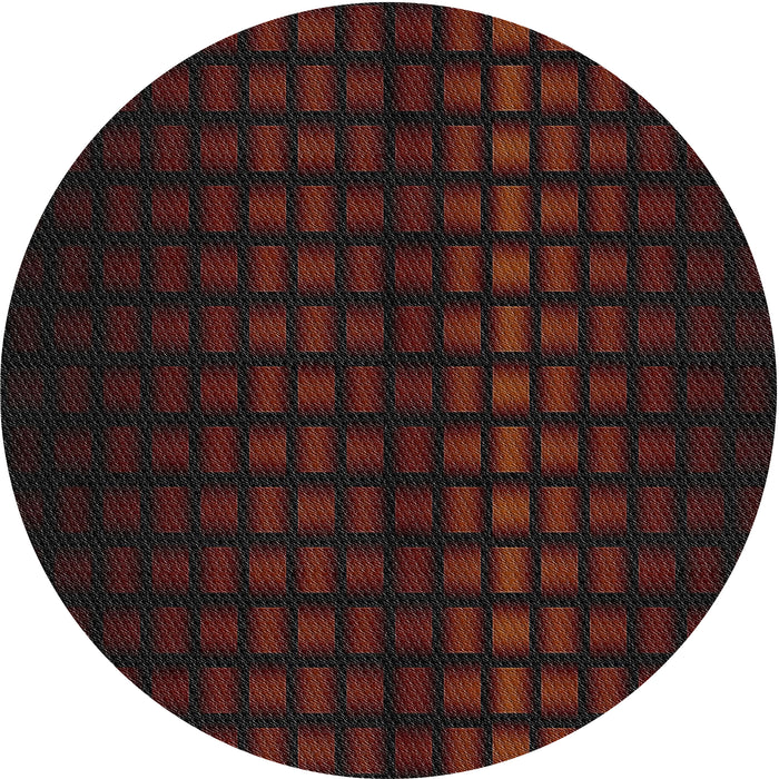 Sideview of Patterned Reddish Brown Novelty Rug, pat3928