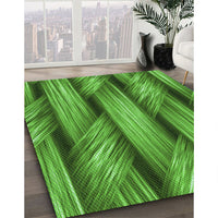 Patterned Green Rug, pat3929grn