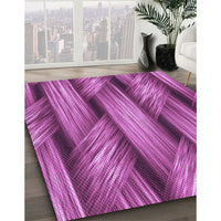 Patterned Medium Violet Red Pink Rug, pat3929pur