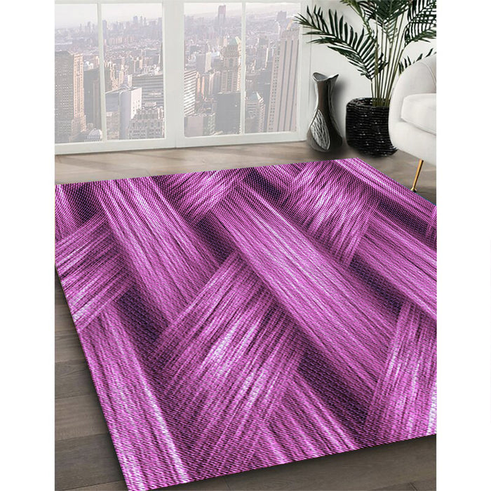 Patterned Medium Violet Red Pink Rug in Family Room, pat3929pur
