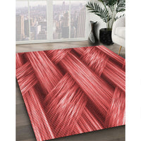 Patterned Red Rug, pat3929rd