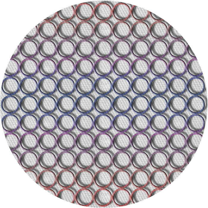 Sideview of Patterned Gray Novelty Rug, pat392