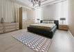 Patterned Gray Novelty Rug in a Bedroom, pat392