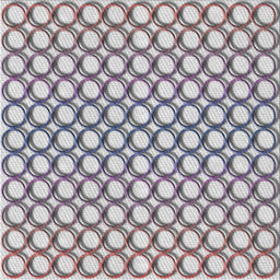 Square Patterned Gray Novelty Rug, pat392