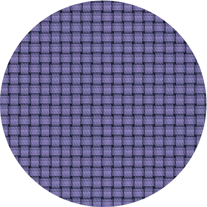 Square Patterned Medium Slate Blue Rug, pat3930blu