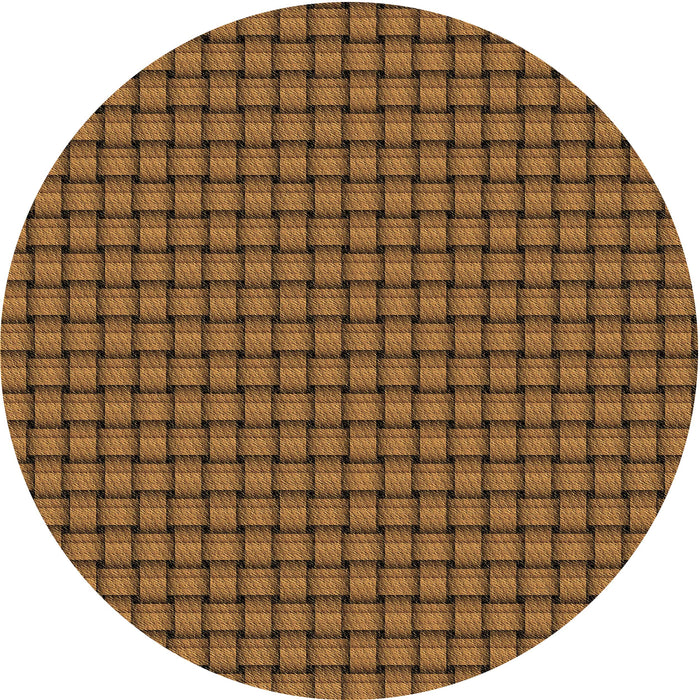 Square Patterned Red Brown Rug, pat3930brn