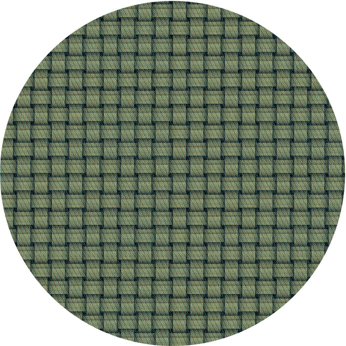 Square Patterned Army Green Rug, pat3930lblu