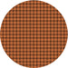 Square Patterned Neon Orange Rug, pat3930org