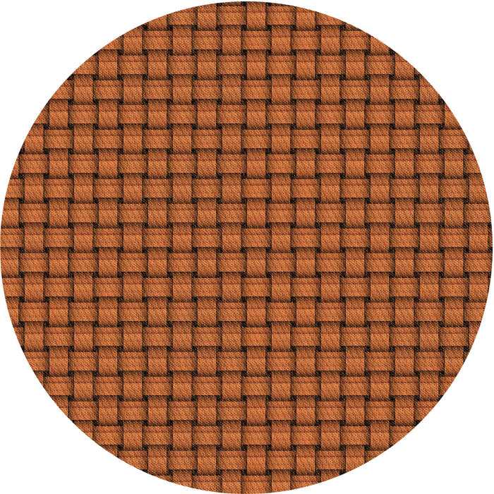 Square Machine Washable Transitional Neon Orange Rug in a Living Room, wshpat3930org