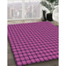Machine Washable Transitional Medium Violet Red Pink Rug in a Family Room, wshpat3930pur