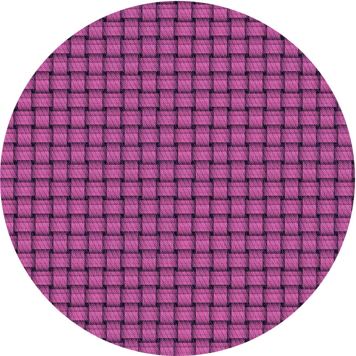 Square Machine Washable Transitional Medium Violet Red Pink Rug in a Living Room, wshpat3930pur
