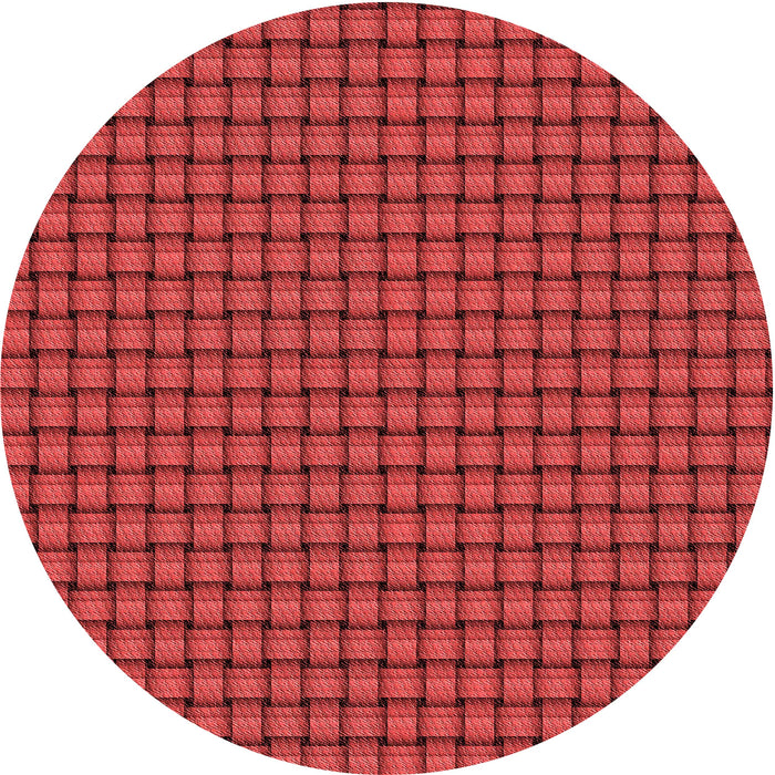 Square Machine Washable Transitional Red Rug in a Living Room, wshpat3930rd