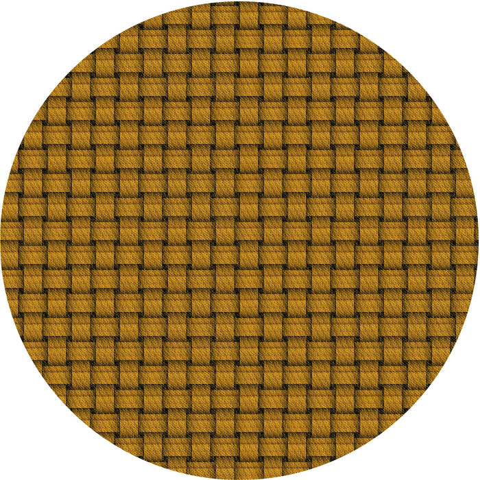 Square Machine Washable Transitional Dark Bronze Brown Rug in a Living Room, wshpat3930yw