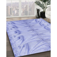 Patterned Sky Blue Rug, pat3931blu