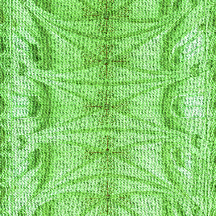 Patterned Emerald Green Rug, pat3931grn
