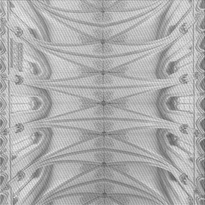 Round Patterned Platinum Silver Gray Rug, pat3931gry