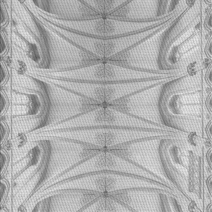 Patterned Platinum Silver Gray Rug, pat3931gry