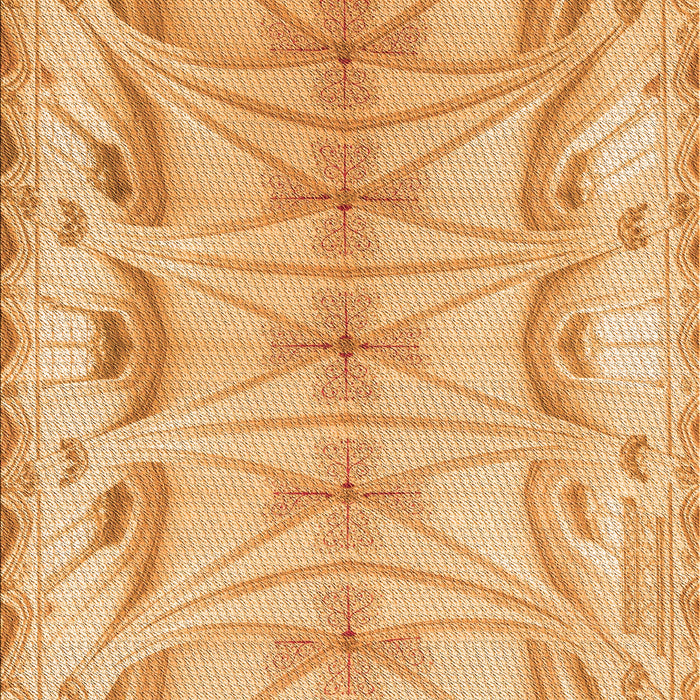 Machine Washable Transitional Neon Orange Rug, wshpat3931org