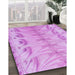 Machine Washable Transitional Blossom Pink Rug in a Family Room, wshpat3931pur