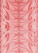 Machine Washable Transitional Pastel Pink Rug, wshpat3931rd