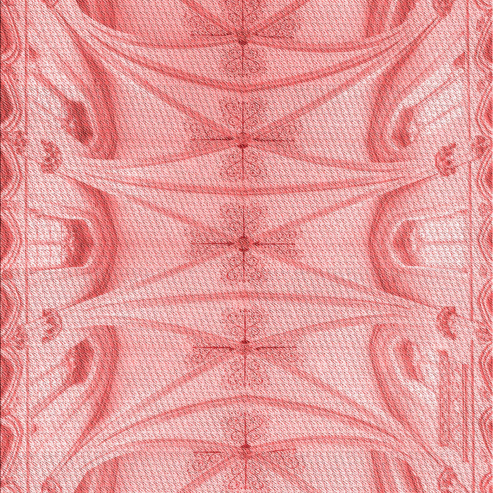 Machine Washable Transitional Pastel Pink Rug, wshpat3931rd