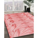 Patterned Pastel Pink Rug in Family Room, pat3931rd