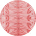 Square Patterned Pastel Pink Rug, pat3931rd