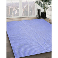 Patterned Light Slate Blue Rug, pat3932blu