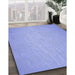 Patterned Light Slate Blue Rug in Family Room, pat3932blu