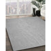 Patterned Silver Gray Rug in Family Room, pat3932gry