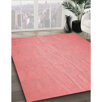 Patterned Light Coral Pink Rug, pat3932rd