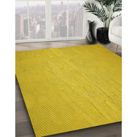 Patterned Orange Gold Rug, pat3932yw