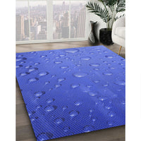 Patterned Sky Blue Rug, pat3933blu