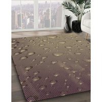 Patterned Coffee Brown Rug, pat3933brn