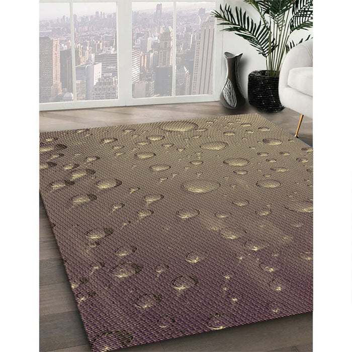 Patterned Coffee Brown Rug in Family Room, pat3933brn
