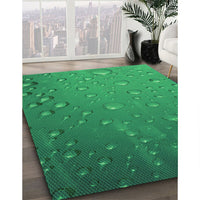 Patterned Forest Green Rug, pat3933grn