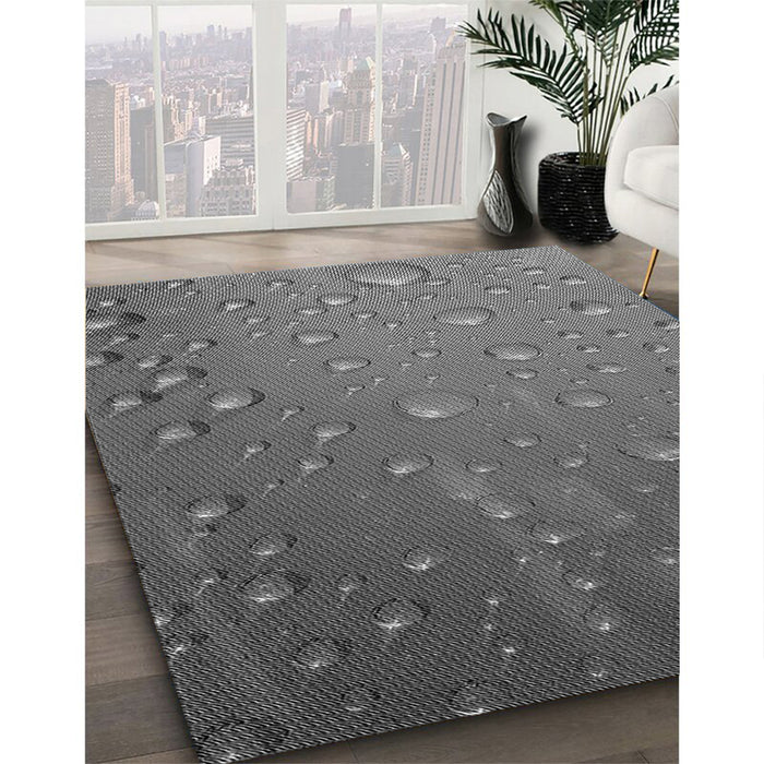 Patterned Gunmetal Gray Rug in Family Room, pat3933gry