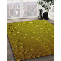 Patterned Dark Bronze Brown Rug, pat3933yw