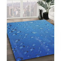 Patterned Blue Novelty Rug, pat3933