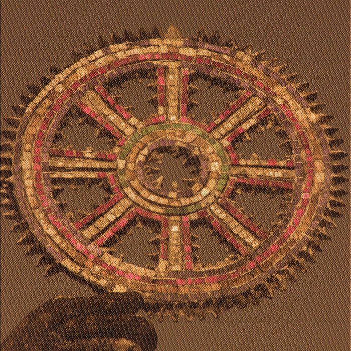 Patterned Red Brown Rug, pat3934org