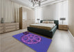 Patterned Purple Rug in a Bedroom, pat3934pur