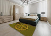 Patterned Bakers Brown Rug in a Bedroom, pat3934yw