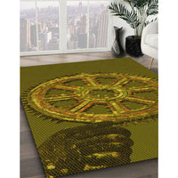 Patterned Bakers Brown Rug, pat3934yw