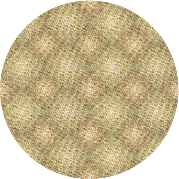 Square Patterned Cinnamon Brown Rug, pat3935brn