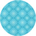 Square Patterned Bright Turquoise Blue Rug, pat3935lblu