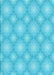 Patterned Bright Turquoise Blue Rug, pat3935lblu